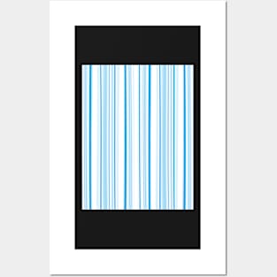 Blue and white lines Posters and Art